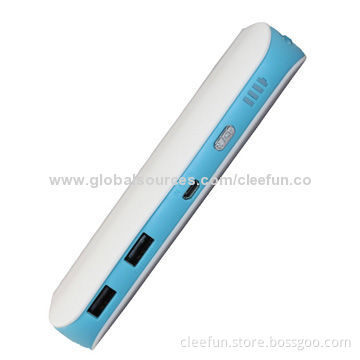 Small size high capacity power bank, dual output with LED torch and indicators to show the power